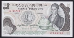 KOLOMBİYA 20 PESOS ORO 1983 ÇİL