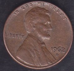 AMERİKA 1 CENT 1962D