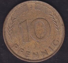 Almanya 10 Pfennig 1976 J