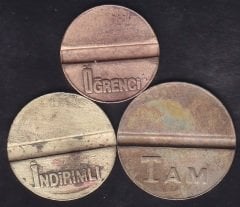 Topkapı Sarayı Müzesi Jetonu 3 Farklı Tam - İndirimli - öğrenci Takım