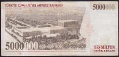 7.Emisyon 5 000 000 Lira K25 550907 Çok Temiz+
