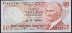 6.EMİSYON 3.TERTİP 20 LİRA F28 312438 ÇİLALTI ÇİL
