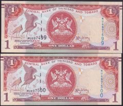 TRİNİDAD AND TOBAGO 1 DOLAR 2006 ÇİL 299 - 300 SERİ TAKİPLİ (2 ADET)