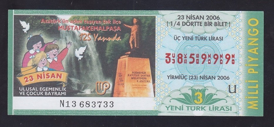 2006 23 NİSAN ÇEYREK BİLET - 385999