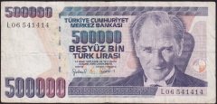7.Emisyon 4.Tertip 500000 Lira L06 541414 Temiz+