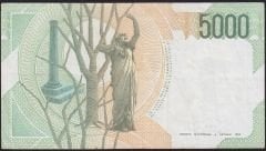 İtalya 5000 Lire 1985 Çok Temiz