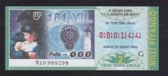2006 9 NİSAN ÇEYREK BİLET 000144