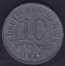 Almanya 10 Pfennig 1921