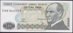 7.Emisyon 2.Tertip 10 Lira E06 312777 Çilaltı