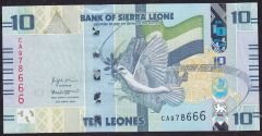 Sierra Leone 10 Leones 2022 Çil 666