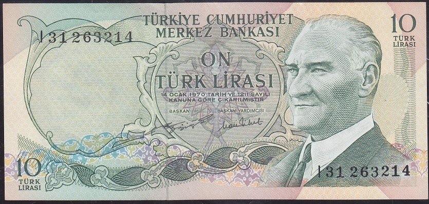 6.Emisyon 2.Tertip 10 Lira I31 263214 Ççt +