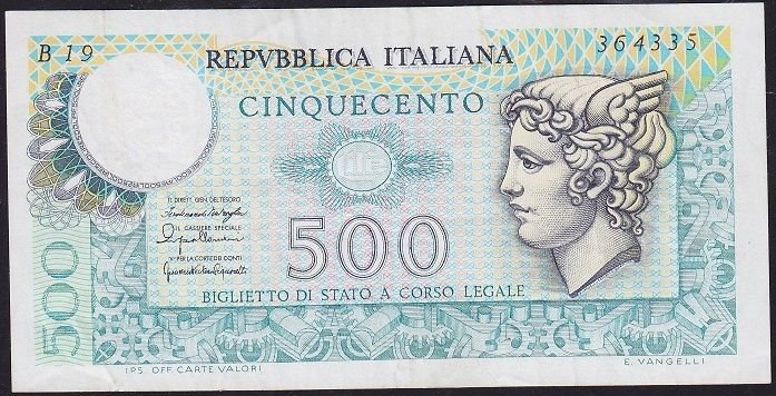 İtalya 500 Lire 1976 Çok Temiz+
