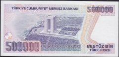 7.Emisyon 3.Tertip 500000 Lira E01 000724 Çil ( ilk Bin )