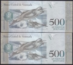 VENEZUELA 500 BOLİVARES 2017 ÇİL 299-300 SERİ TAKİPLİ (2 ADET)
