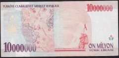 7.Emisyon 10000000 Lira C68 616840 Çok Temiz+