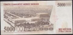 7.Emisyon 5000000 Lira K20 903356 Çok Temiz+