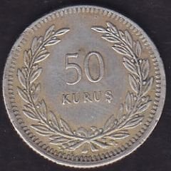 1947 Yılı 50 Kuruş Gümüş