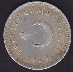 1947 Yılı 50 Kuruş Gümüş