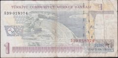 8.Emisyon 1 YTL A39 018374 Çok Temiz