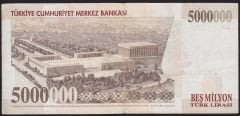 7.Emisyon 5 000 000 Lira K22 419340 Çok Temiz+
