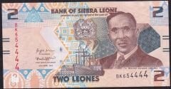 Sierra Leone 2 Leones 2022 Çil 4444