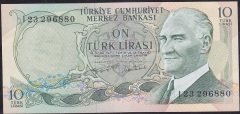 6.Emisyon 2.Tertip 10 Lira I23 296880 Çilaltı Çil