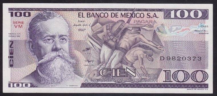MEKSİKA 100 PESOS 1982 ÇİL