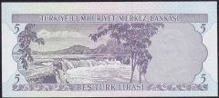6.Emisyon 1.Tertip 5 Lira C87 437639 Çilaltı Çil