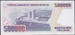 7.Emisyon 2.Tertip 500000 Lira D01 000339 Çil ( İlk Bin )
