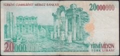 7.EMİSYON 20 000 000 LİRA C44 654074 TEMİZ