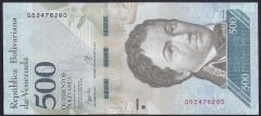 Venezuela 500 Bolivares 2017 Çilaltı Çil Pick 94b