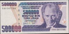 7.Emisyon 4.Tertip 500000 Lira K80 567788 Çil