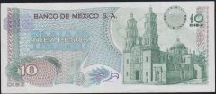 Meksika 10 Pesos 1973 Çil Pick 63f ( F )
