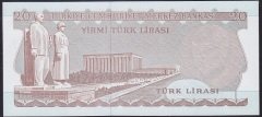 6.EMİSYON 3.TERTİP 20 LİRA E86 143783 ÇİLALTI (HAFİF BOMBE VAR)