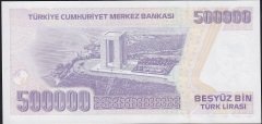 7.Emisyon 4.Tertip 500000 Lira K80 282973 Çil