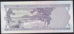 6.Emisyon 1.Tertip 5 Lira C85 369998 Çok Temiz+