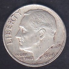 AMERİKA 1 DIME 1964 GÜMÜŞ