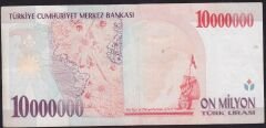 7.Emisyon 10000000 Lira C63 485437 Çok Temiz+