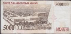 7.Emisyon 5 000 000 Lira J81 045376 Çok Temiz+