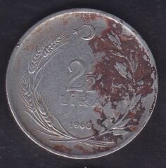 1960 Yılı 2.5 Lira Ters