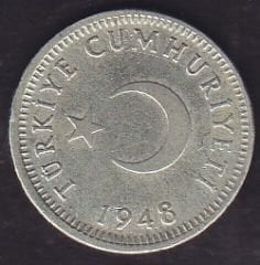 1948 Yılı 50 Kuruş Gümüş