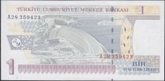 8.Emisyon 1 YTL A28 359423 Çil