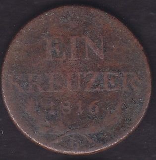 Avusturya 1 Kreuzer 1816 B