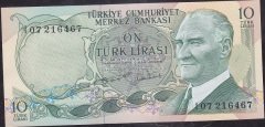 6.Emisyon 2.Tertip 10 Lira I07 216467 Çil