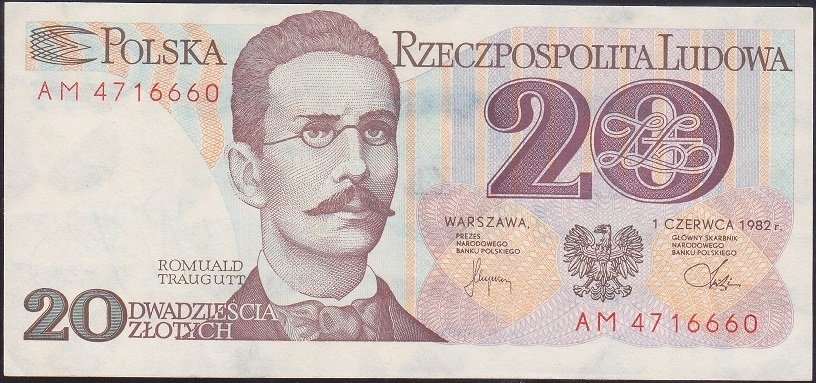 Polonya 20 Zloty 1982 Çilaltı