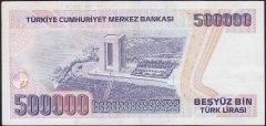 7.Emisyon 1.Tertip 500000 Lira A88 580332 Çok Çok Temiz +