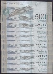 VENEZUELA 500 BOLİVARES 2017 ÇİL SERİ TAKİPLİ (10 ADET)