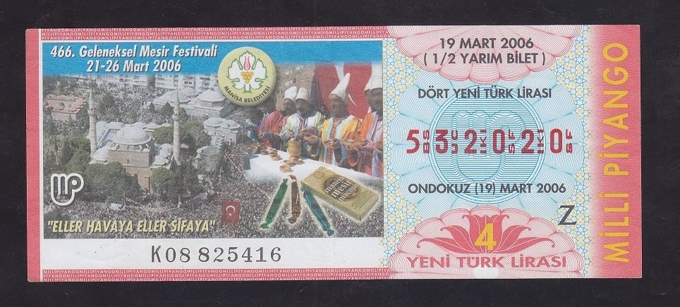 2006 19 MART YARIM BİLET 532020