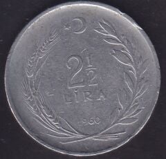 1960 Yılı 2.5 Lira Düz