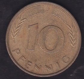 Almanya 10 Pfennig 1981 J